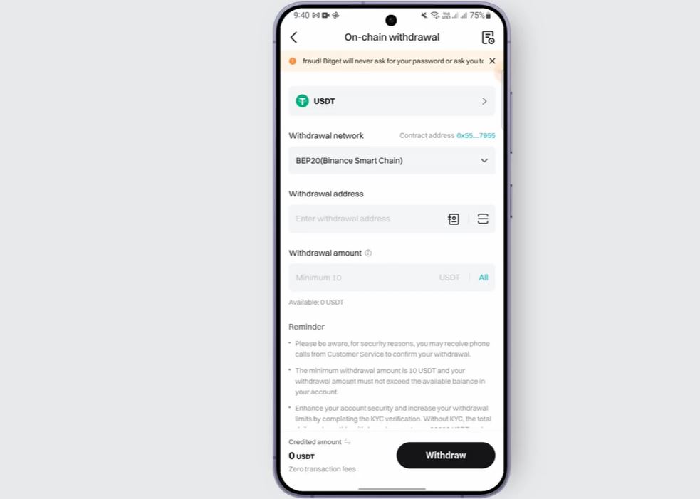 binance এ usdt পাঠানোর প্রক্রিয়া